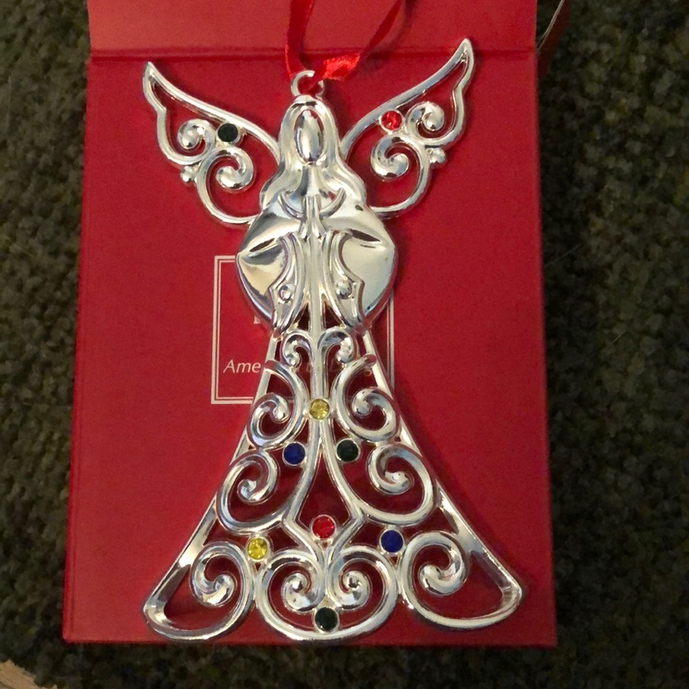 Lenox silver plated multi crystal ornament